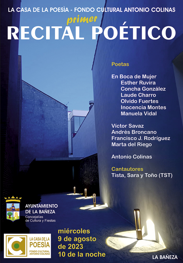Cartel recital poetico Casa de la Poesia 2023La_Casa_de_la_poesia